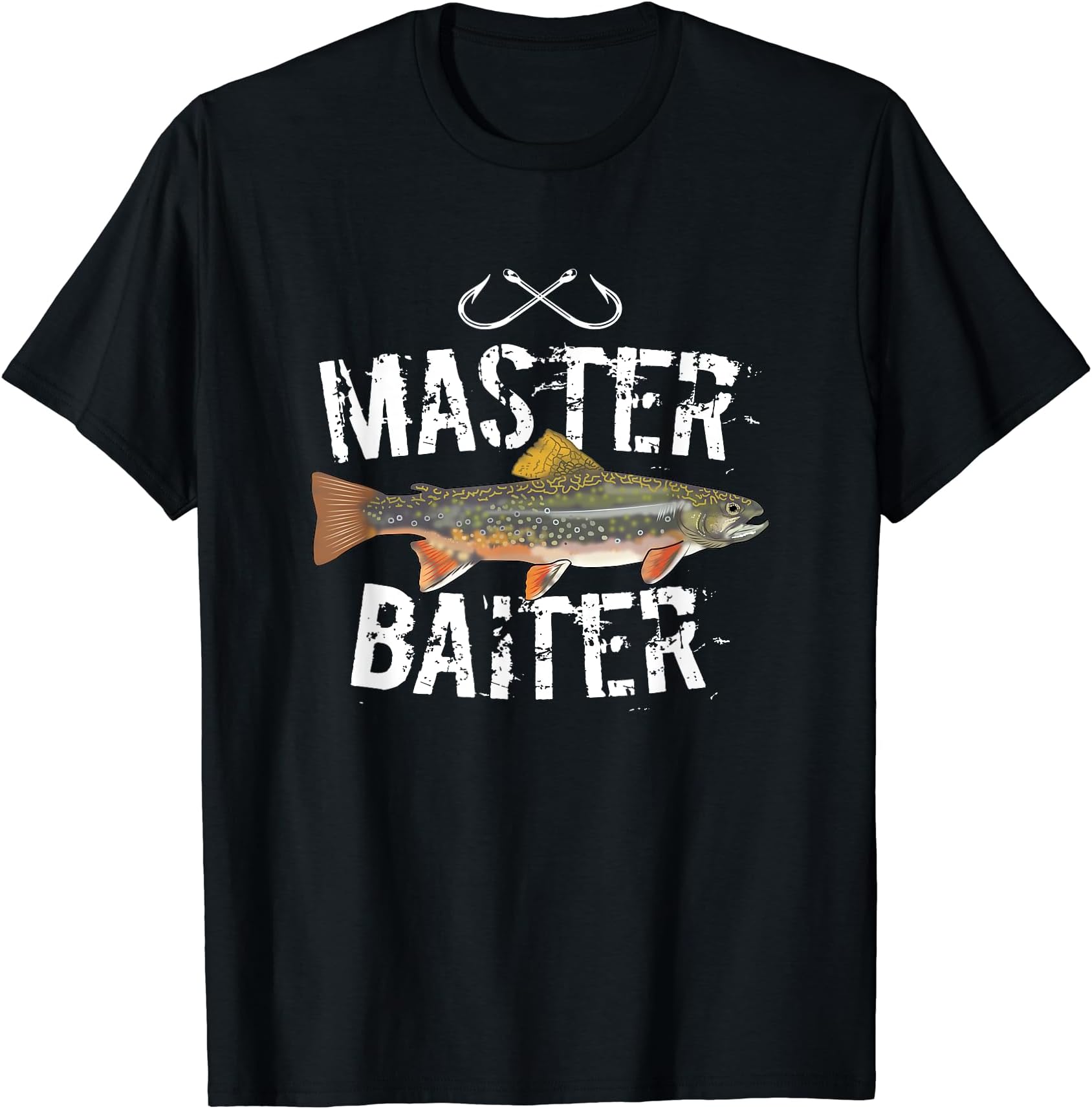 Master Baiter Brook Trout Funny Fishing Gifts Men Women T-Shirt