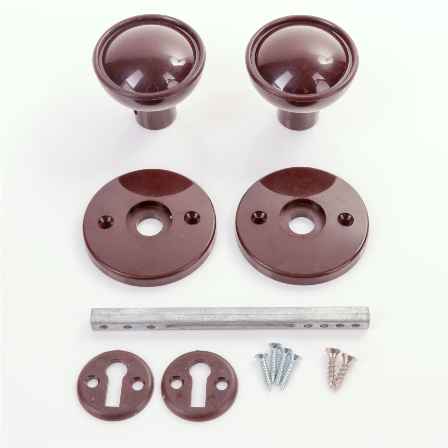 White Plastic Mortice Knob Lock Set — For Shed, Gate, Or Door