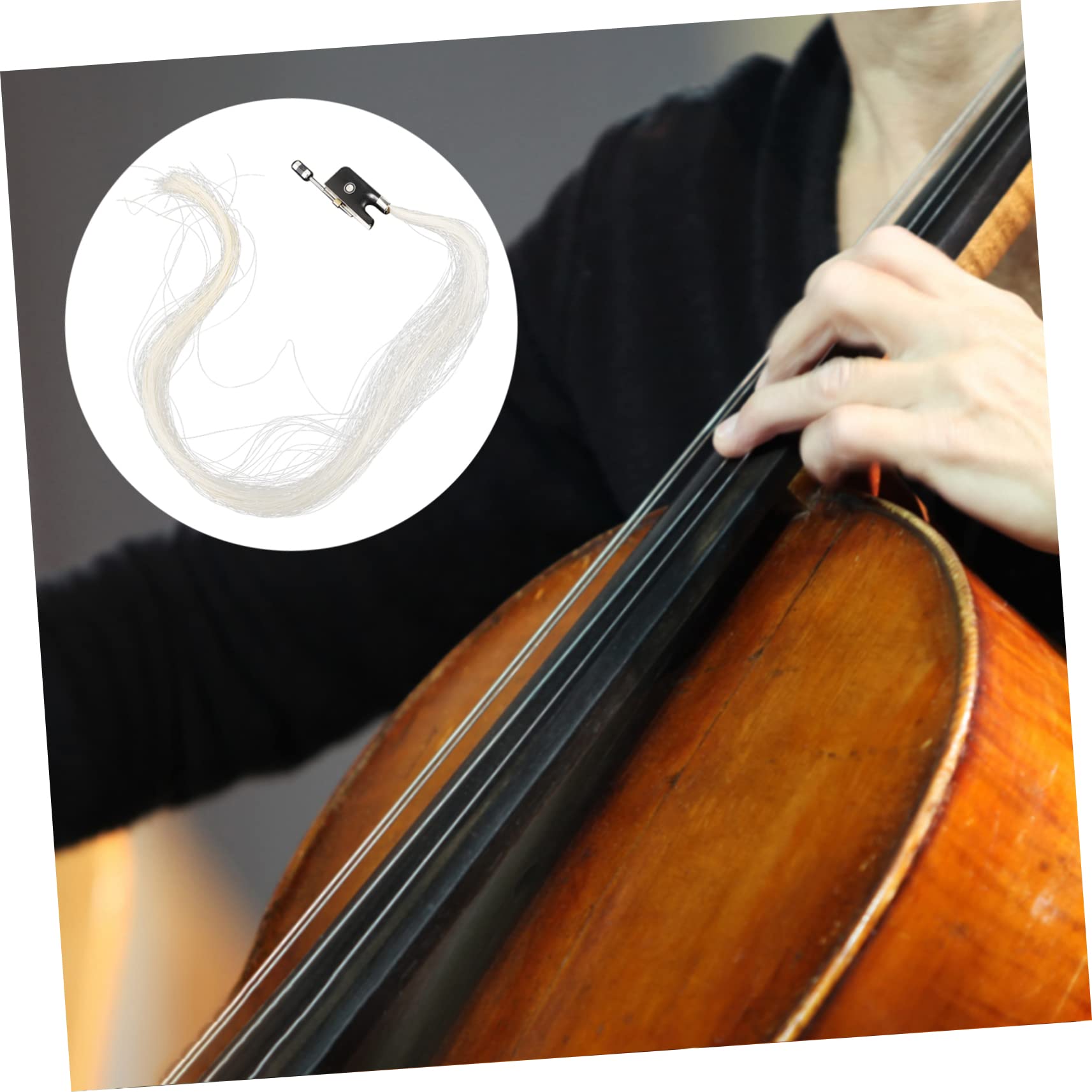 Mikinona Coda Pelo Cavallo per Violino Accessorio Professionale per Facile da Utilizzare e Pronto All Uso Ottima Duttilezza per Musicisti e Insegnanti Violino