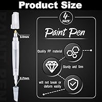 Vista 2 de Juego de 6 marcadores de pintura de recambio en blanco de doble extremo recargables, marcadores vacíos recargables para pintar, rellenar con tu