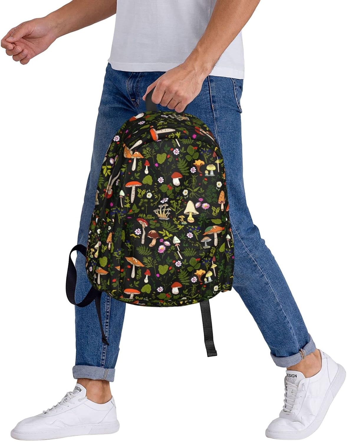 MOLIAN Mushrooms Nature Stylish Backpack With Adjustable Padded Shoulder Straps Daypacks For College Travel