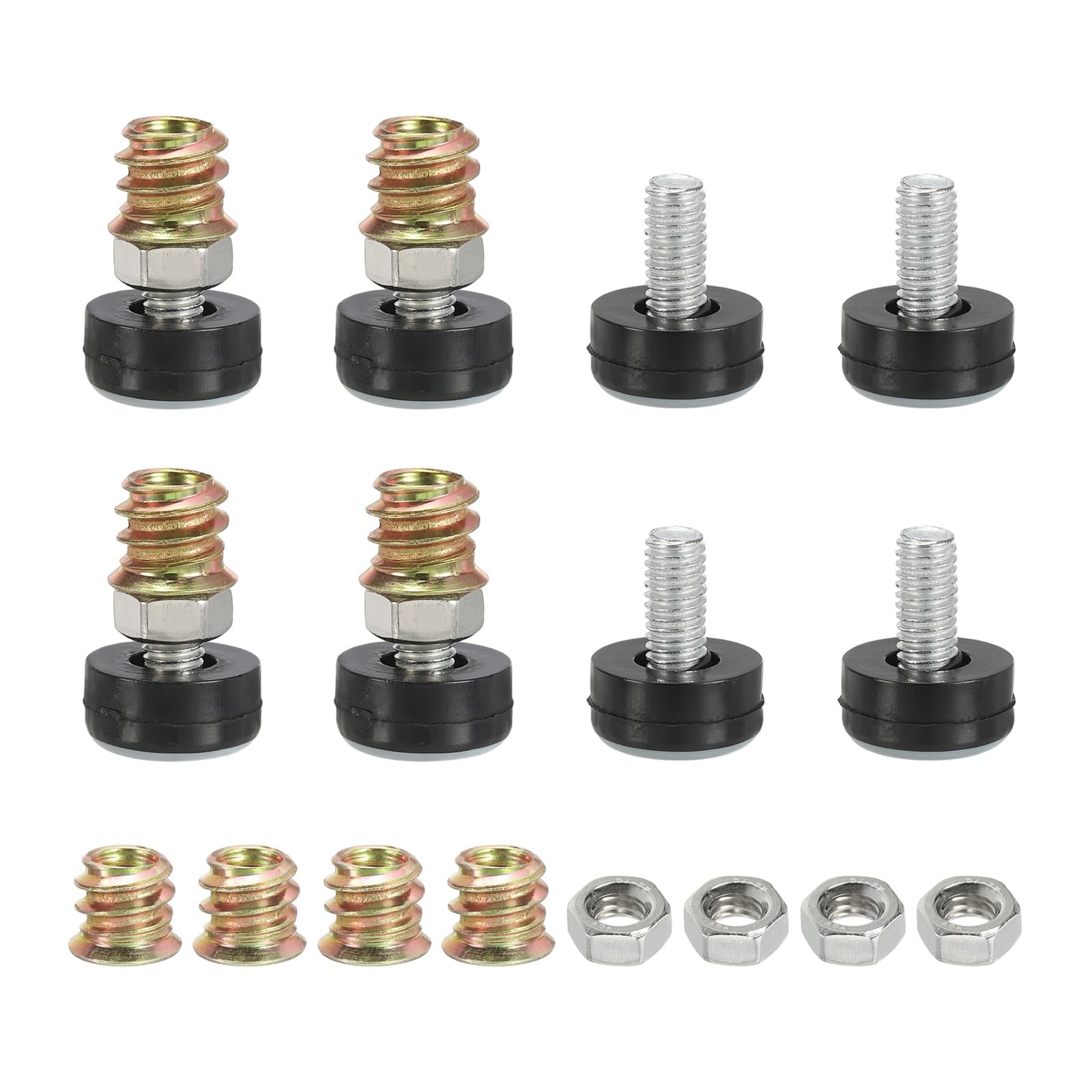 Patas para muebles M6 ajustables y roscadas para nivelar mesas y proteger el suelo