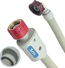 LICHTBLAU Aquastop Hose Size 5.0 m 2796 with Metal Thread Washing Machine Dishwasher I 3/4 Inch Angle/Straight Including Safety Valve and Dirt Strainer I Inlet Hose Universal Use