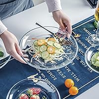 Vista 7 de Platos redondos de vidrio templado de 7 pulgadas, pequeños mini aperitivos, frutas, ensaladas y pasteles, juego de 3