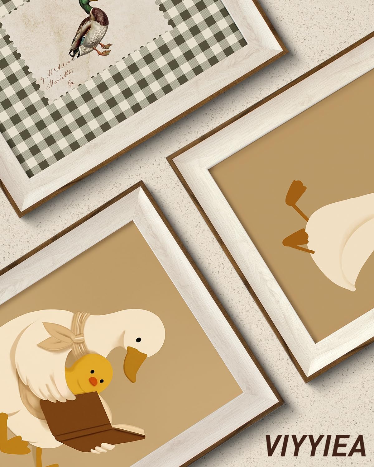 VIYYIEA Framed Mother Duck Nursery Wall Art, 12x16 Inch image 4