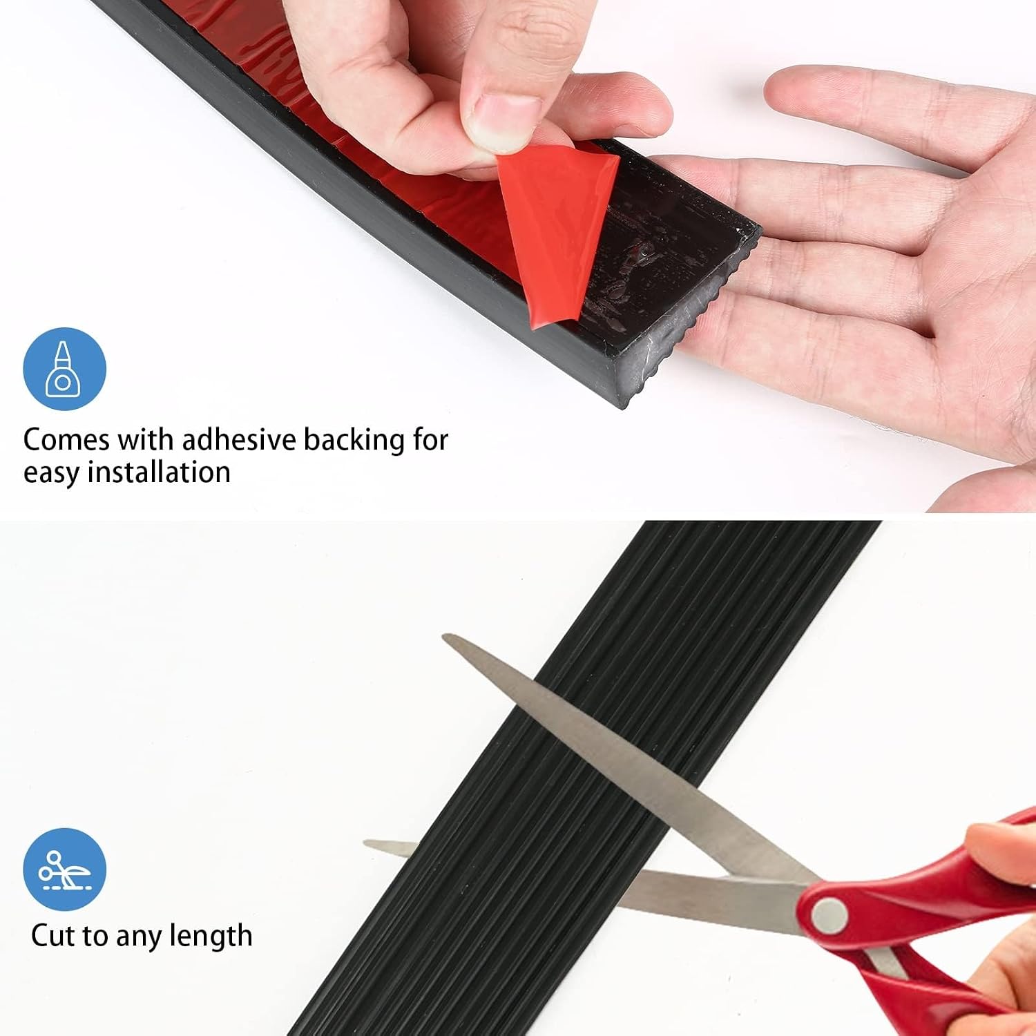 Non Slip Silica Gel Threshold Ramp Silicone Entrance Threshold-Threshold Ramps for Doorways-Step Pads Rise Ramp, Self-Adhesive Anti-Stepping Slope Climbing Mat Anti-Slip(A)