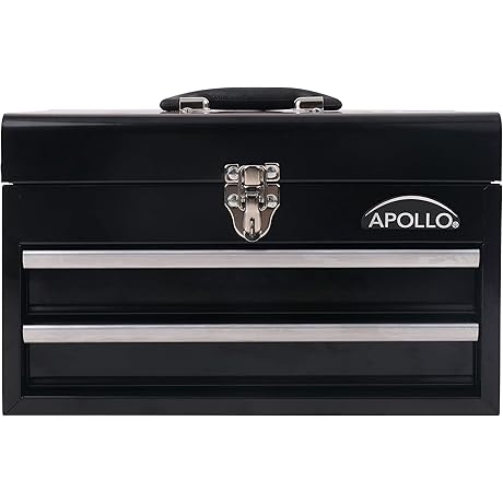 Apollo Tools 14-Inch Deep Top Compartment Steel Tool Box with Drawers