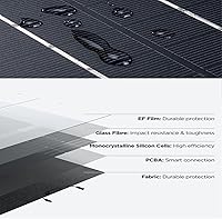 Vista 7 de Cargador de panel solar portátil de 25 W, 5 V 2.5 A, kit de cargador solar plegable para teléfono, 8 paneles solares plegables con 1 a 3 cables
