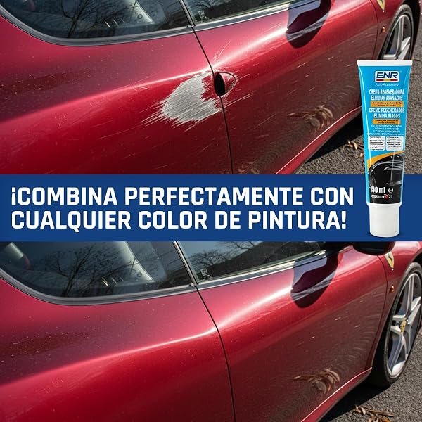 Enerfero Reparador de arañazos,Pulimento Coche Arañazos,Aporta Brillo y Protección,Restos de Pintura y Manchas Persistentes,Fácil Aplicación,50g - 5