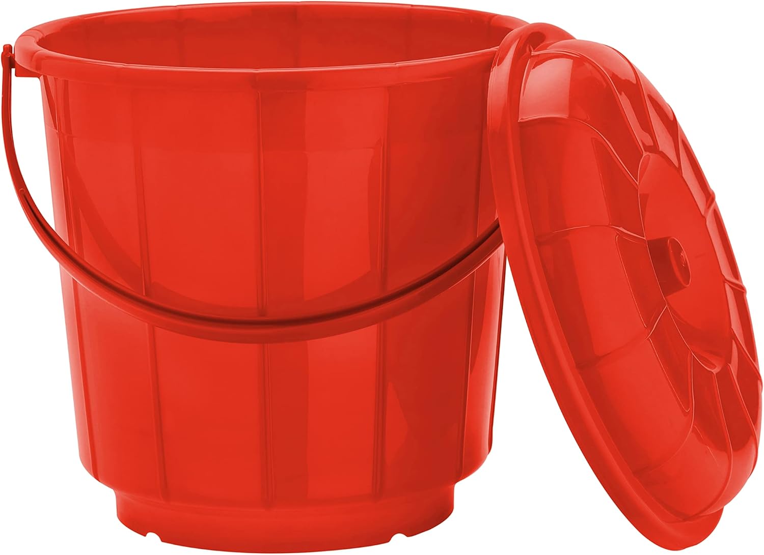 Royalford Plastic Bucket with Lid, 20L Bucket with Handle, RF10686