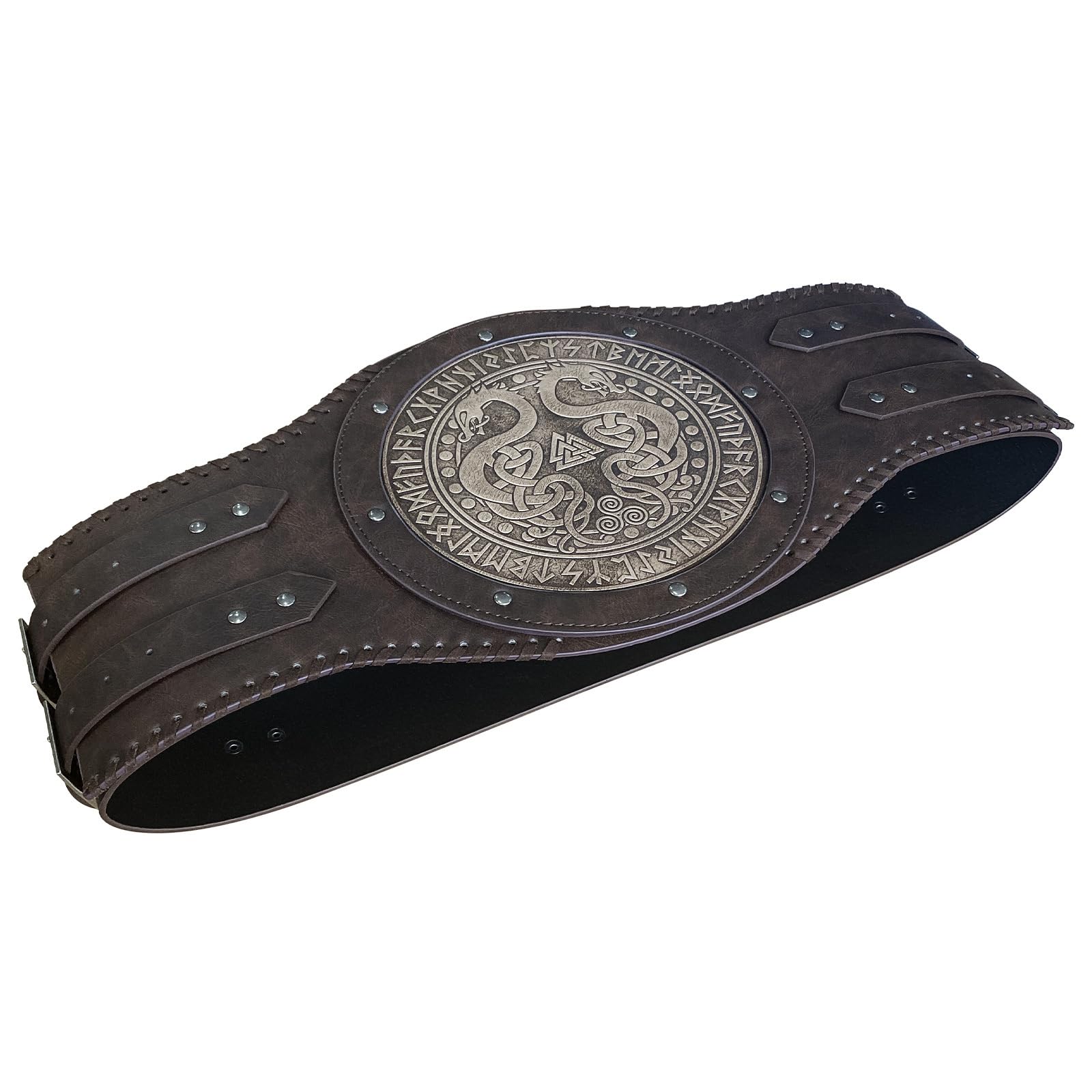 Cinturón de cintura con tachuelas y remaches, cintura medieval, ajustable, corsé para fiesta, disfraz, cinchas anchas