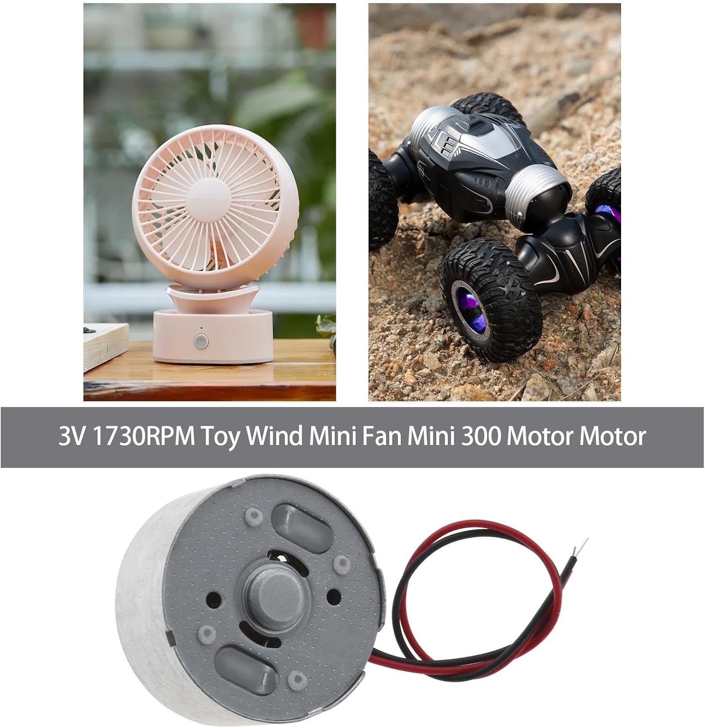 SING F LTD 10Pcs Mini Fan Motor 1730RPM DC 3V Mini Generator Motors Mini Electric Motor Accessories for Model Cars Airplanes Scientific Experiments image 2