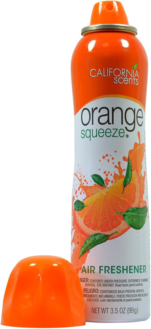 California Scents Orange Squeeze 3.5 Oz Air Freshener Spray (6 Packs, Orange Squeeze)