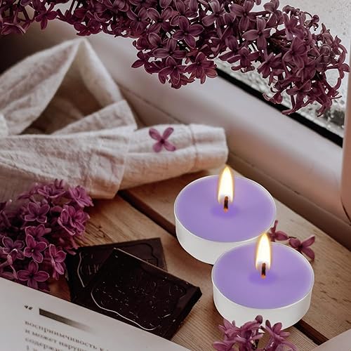 Miniatura 5 de 100 velas aromáticas rosas para el hogar, mini velas votivas a granel, velas de té con fragancia de rosa para aniversarios, bodas, decoraciones de 4