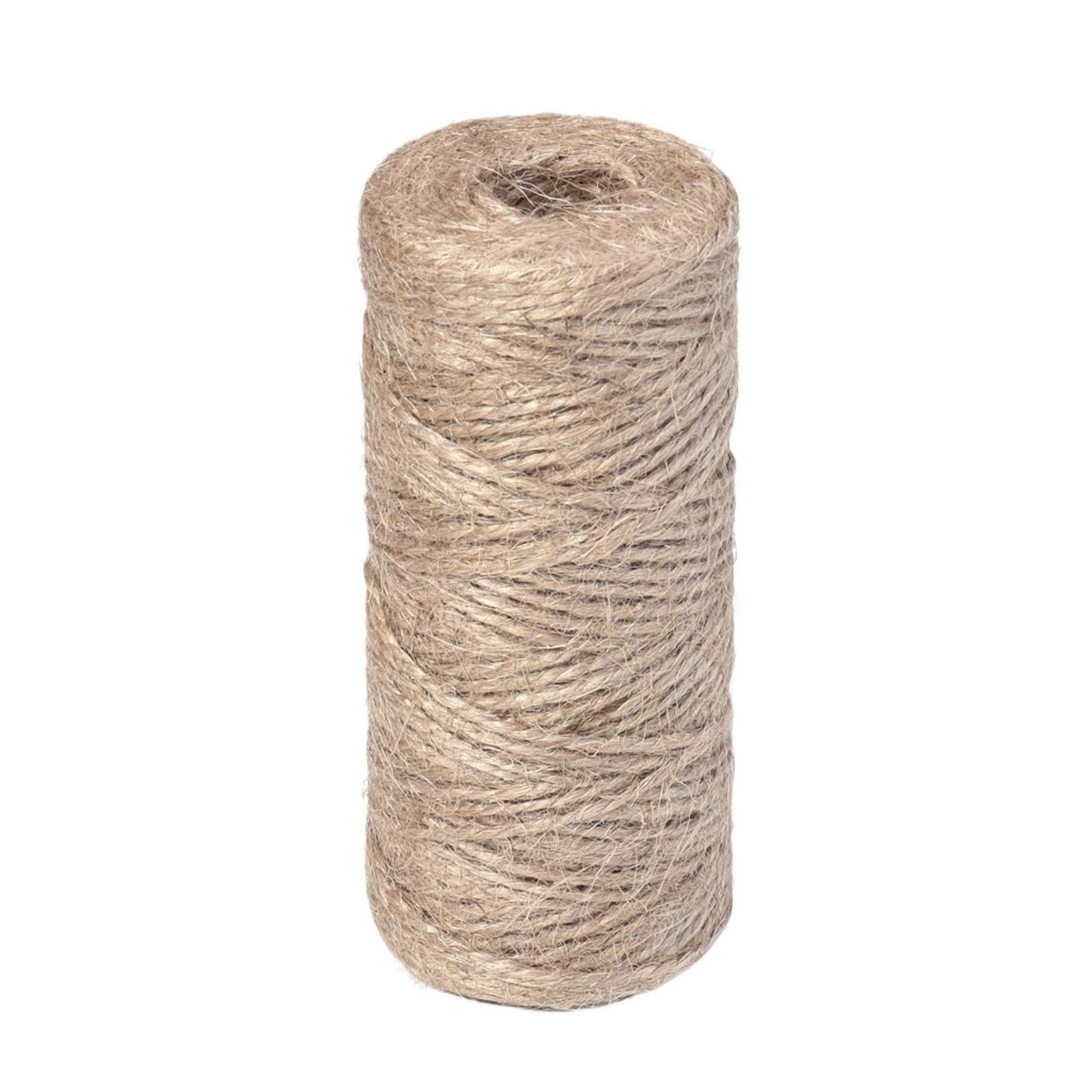 Cinta de yute de 100m para manualidades DIY, cordón de hilo natural y jardinería