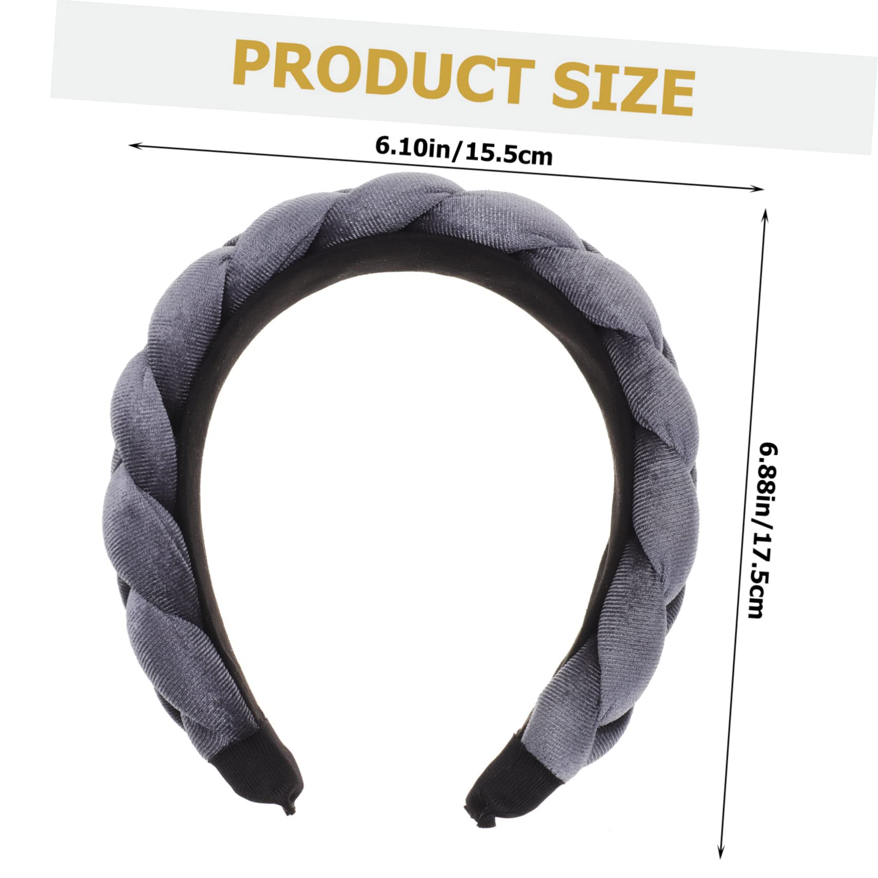 FOMIYES 3piezas Diadema Ancha Acolchada Vintage Para Mujer Diadema Retro De Pelo Trenzado Para Cuidado Piel Para Fiestas y Uso Diario