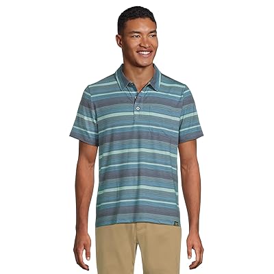 L.L.Bean Everyday SunSmart(r) Polo 2.0, Short Sleeve, Stripe Men