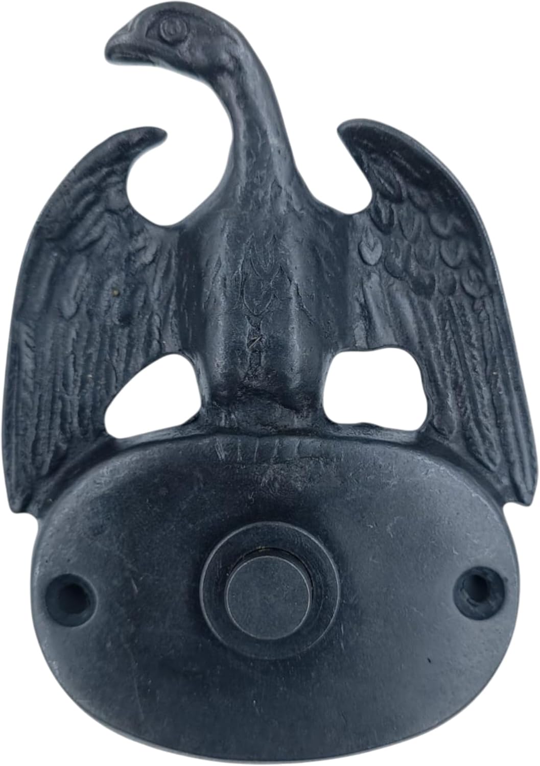 Brass Eagle Doorbell Button,Wired Wall-Mounted Door Bell Push Button,Vintage Antique Style Decorative Entry Door Hardware (Black Oxide)