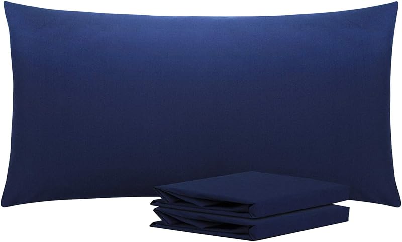 NTBAY California King Microfiber Pillowcases, 2 Pack, 20 x 40, Navy Blue | Soft Brushed Microfiber with Envelope Closure, Set of 2 California King 20 x 40 Inch Pillowcases, Pillow Inserts Not Included