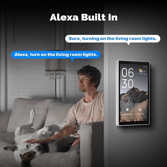 MOES Smart Home Control Panel with Alexa Built-in, Zigbee Hub | 5-Inch Touchscreen, Alexa Built-In, Zigbee Hub, Smart Life Compatible, In-Wall Panel, Scene Control, Voice Activated