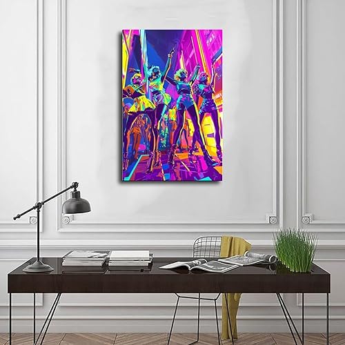 Miniatura 3 de XAHOR Synthwave Neon Cartoon Wall Art  Vibrant Retro Style Poster for Modern Rooms Canvas Wall Art Print Poster For Home School Office Decor