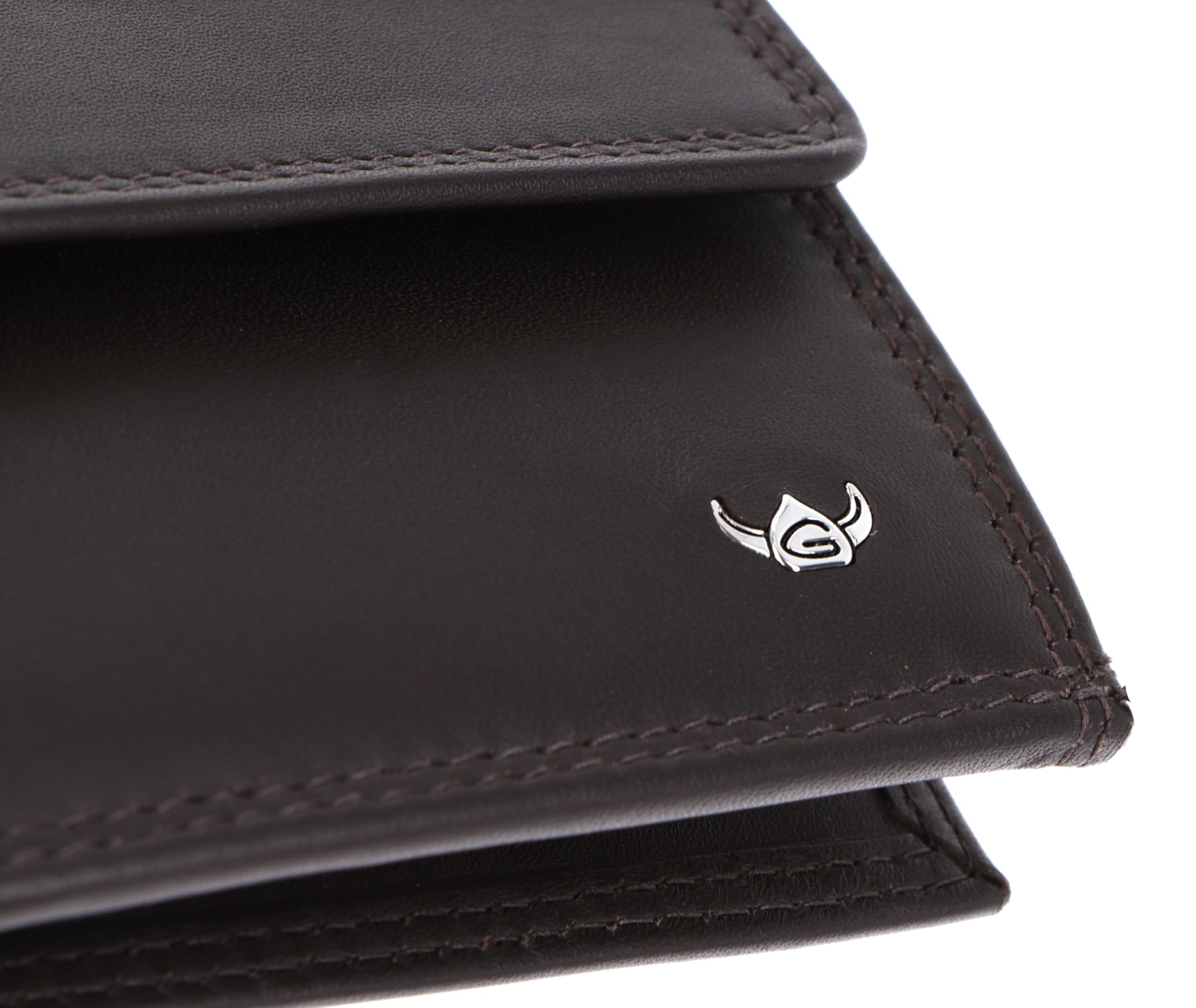 Golden Head Cuir Porte-Monnaie Pince à Billets Polo RFID Protect Clip-Scheintasche 1921 Dunkelbraun Marron foncé