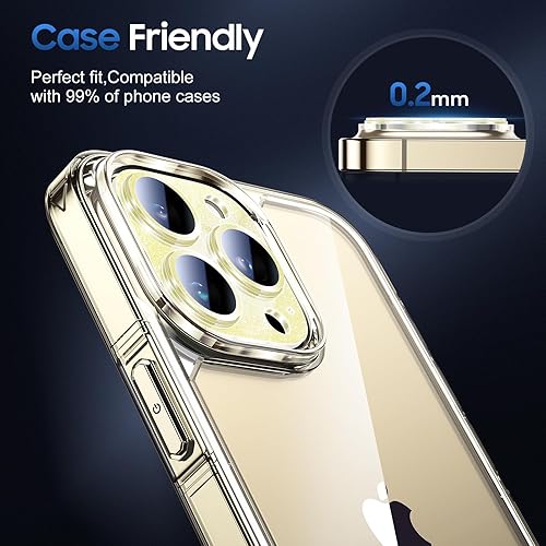 Miniatura 516 de UniqueMe [Paquete de 3 protectores de lente de cámara compatibles con iPhone 14 Pro Max/iPhone 14 Pro, vidrio templado, [compatible con fundas]