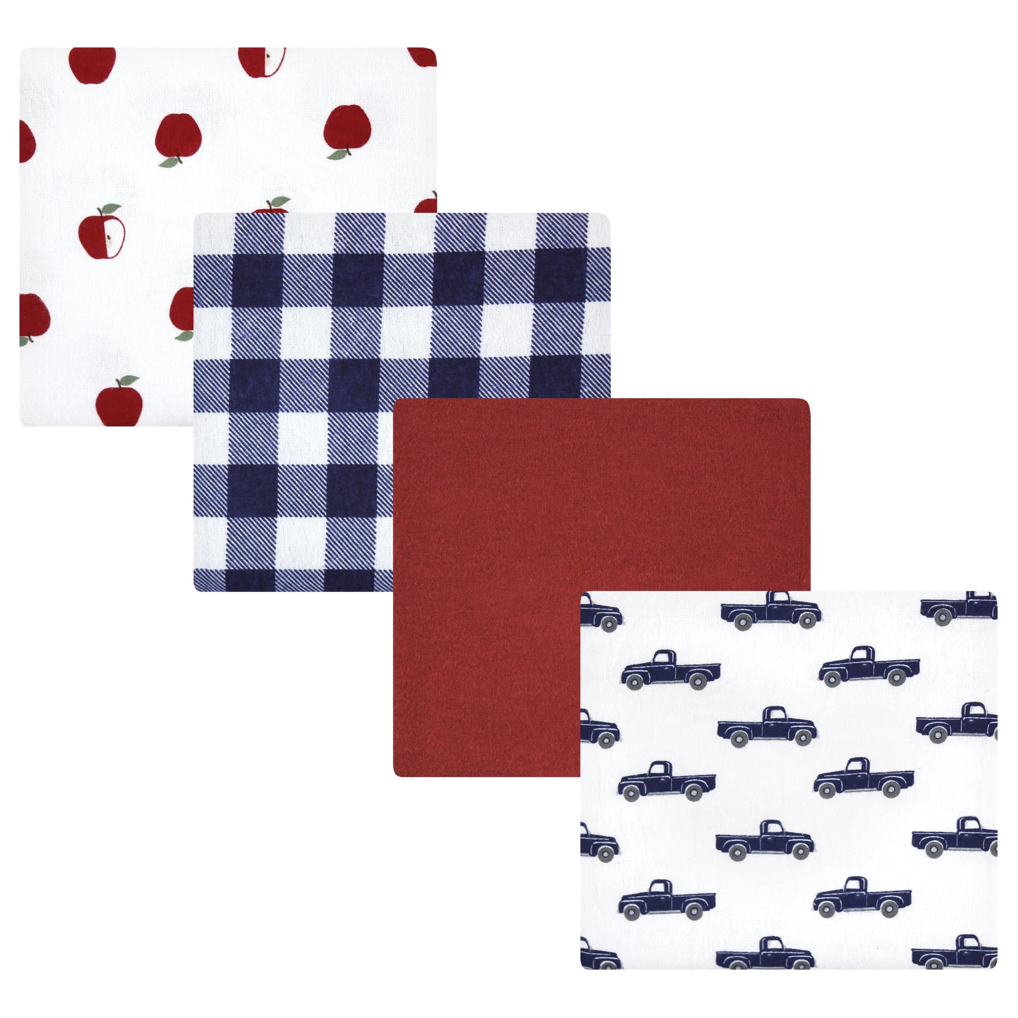 Luvable Friends Little Treasure Flannel Receiving Blankets 4pk