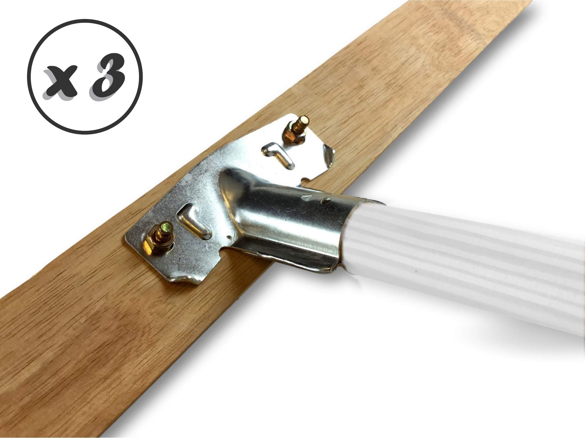 Miotła warsztatowa typu kantonier | Zestaw 3 | Track Outdoor | Długość 80 cm | Wypełnienie z naturalnego włókna kokosowego | Drewniana podeszwa | Metalowe tulejki Ø 28 mm | Bez uchwytu | Kibros 2080x3
