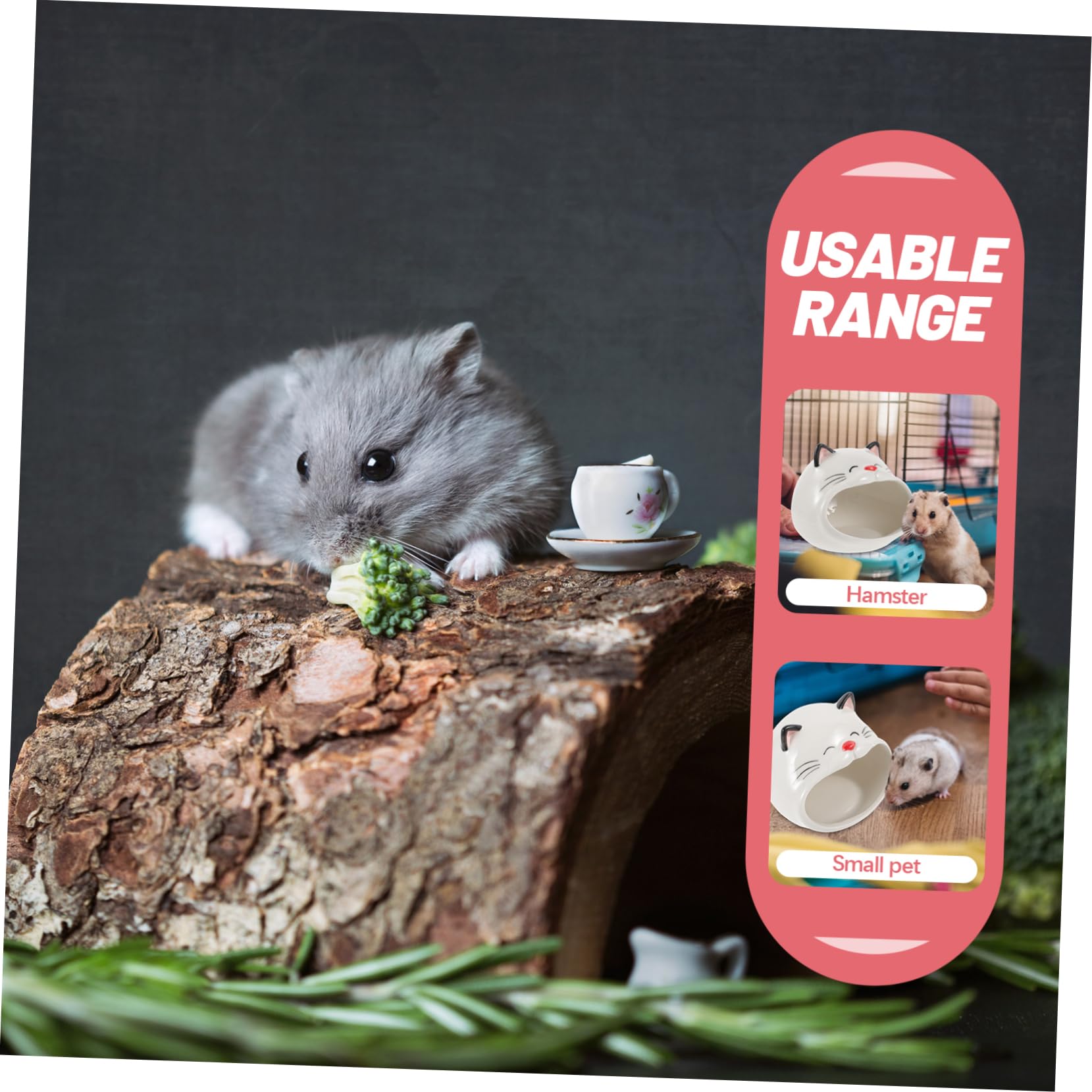 GALPADA Keramikhaus für Komfortablen Schlaf für Hamster und Kleine Tiere und Spielspaß als Sommerurlaub Versteck mit Kühlfunktion und Weißem Robustem Material