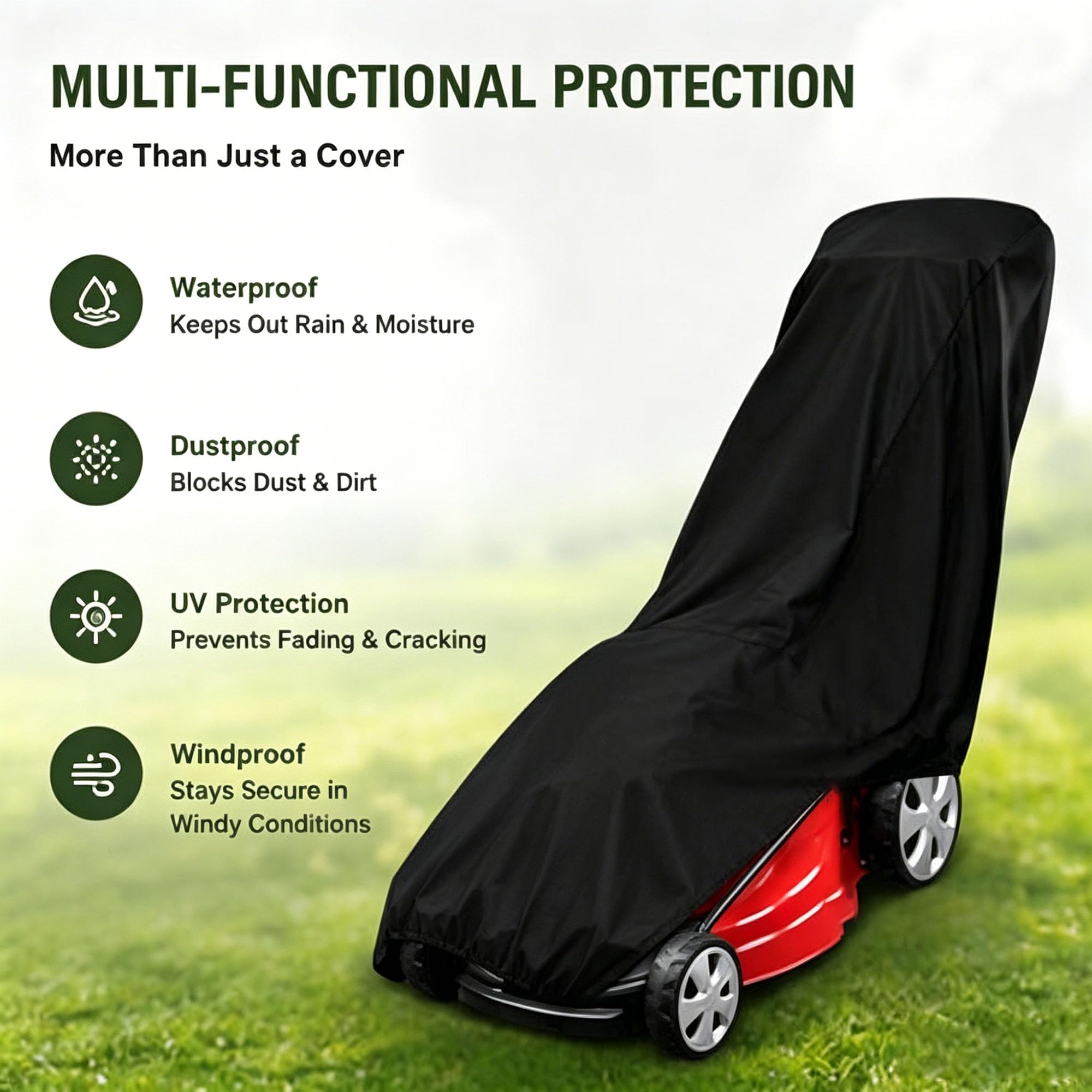 Funda para Cortacésped Impermeable para Gardol GLM-SP 46 2019-2026 Cubierta Protectora Resistente a los Rayos UV al Polvo Intemperie Cortacésped de Jardín Uso Exterior