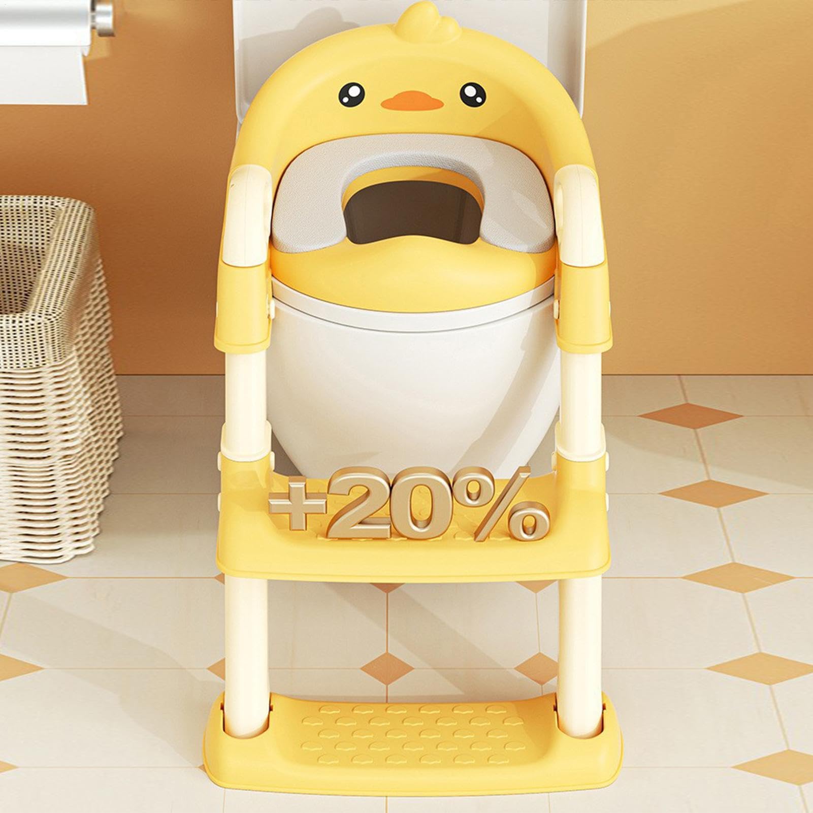 WC Addestramento Scaletta Ergonomica Bambini Con Disegni Cartoon | Antiscivolo Bagno Bambini Comodi E Set Riduttore Scaletta Portatile Per Casa Hotel Viaggio