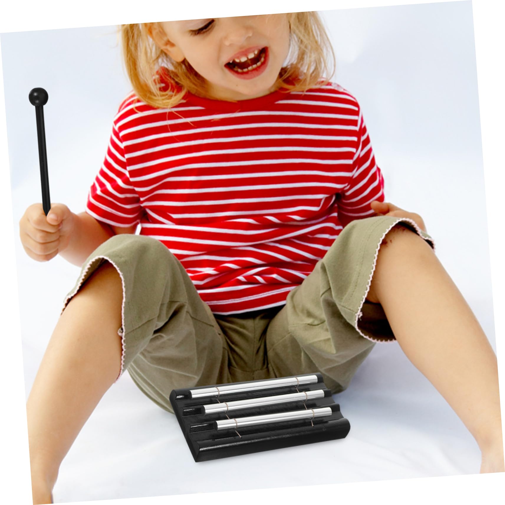 Levemolo Black Wind Chime Percussion Wind Chime Easy to Play Wind Chime Portable Wind Chime Clear Sound Wind Chime Musical Instruments Chime with Mallet Metal Wind Chimes Wood