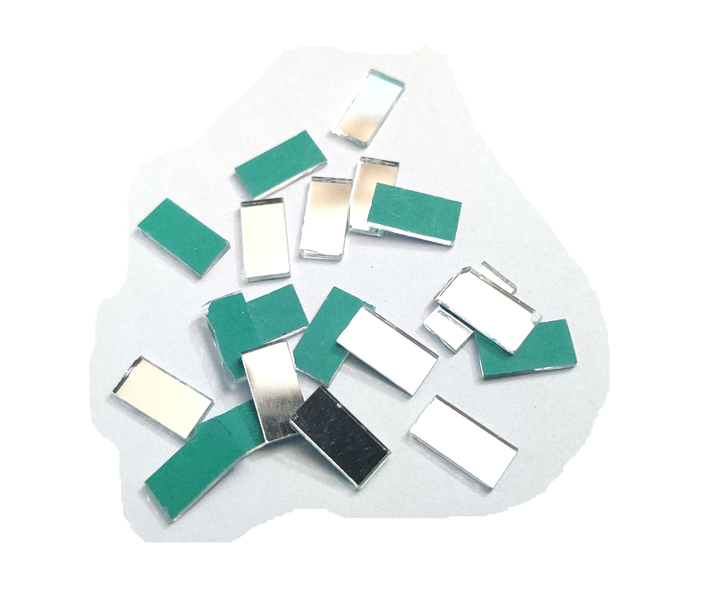 Shisha Mirror Frames and Mirrors for Embroidery Work, Crochet, Bohemian, Art & Craft Material, Blouse, Neck Design Making (250 Pcs Rectangle Shape)