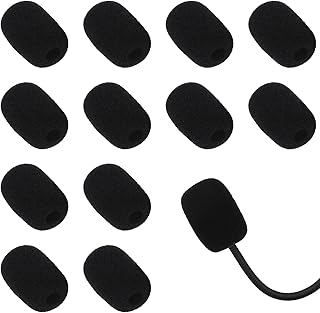 12 Stück Hohe Dichte Schaumstoff Mikrofon Windschutz,Schwarz Universal Handheld Mikrofonabdeckung,Popschutz Mikrofon Abdeckung,für KTV,Familienfeier Outdoor,Aktivitäten und Bühnenperformances