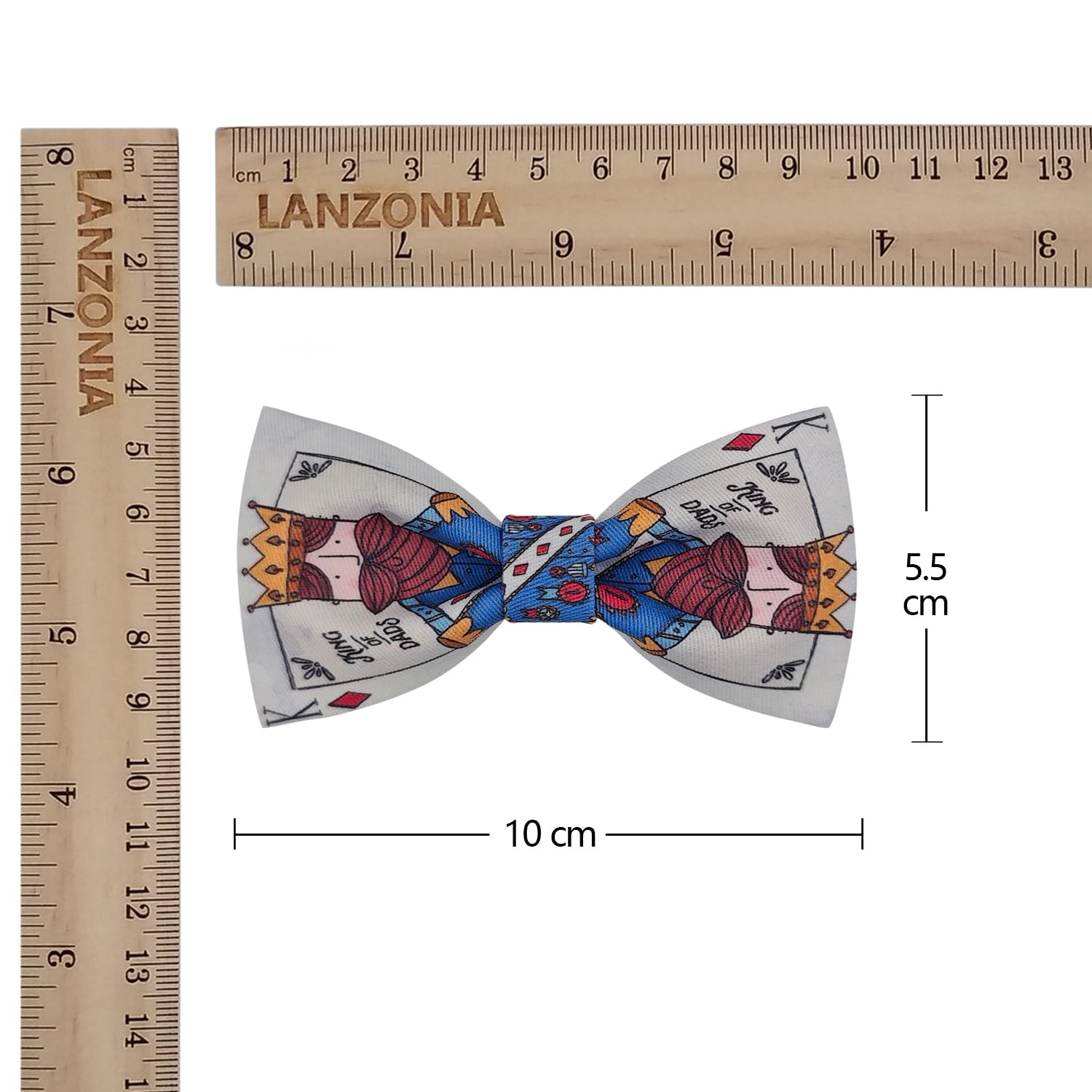 Serie Fashion - Casino Poker Pajarita Divertida para Niño, Novedad de Diseño con Motif de Rey de Diamantes Fiesta Estampada Pajarita