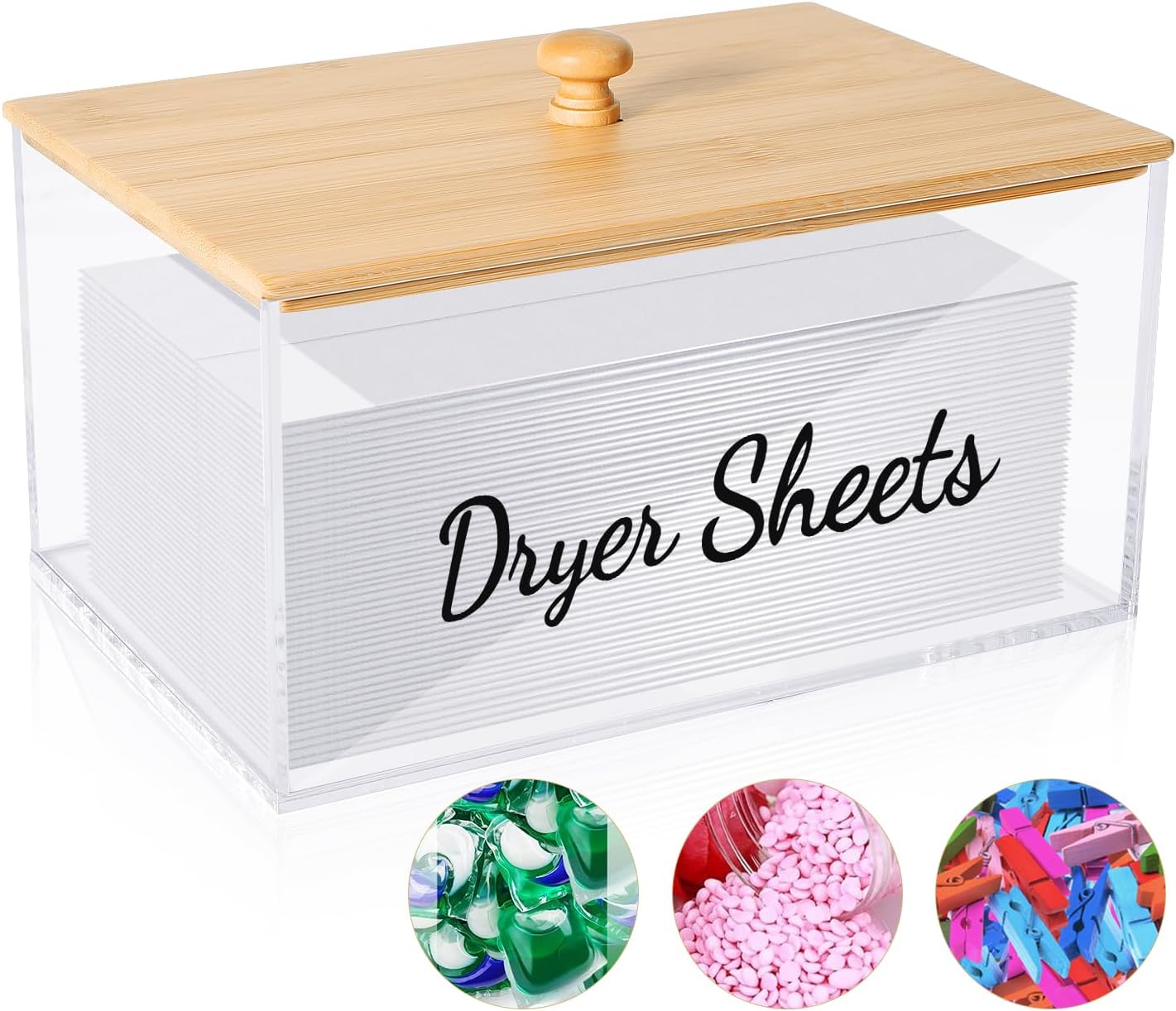 Boite Pour Lessive Organisateur Lessive 3 Pièces - Bocaux Détergent Avec Couvercles Bambou Et Cuillères (16 étiquettes Incluses) Contenitori Per Detersivi