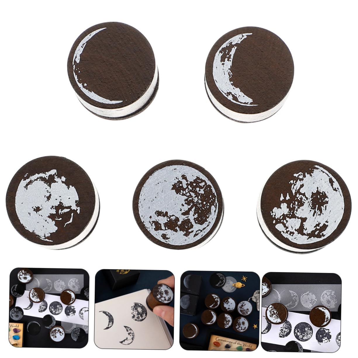 20stücke Teiliges Holzstempel Für Scrapbooking Und Journaling Zufälliger Retro-stil Langlebig Und Tragbar Für Kreative Karten Und Tagebuchgestaltung