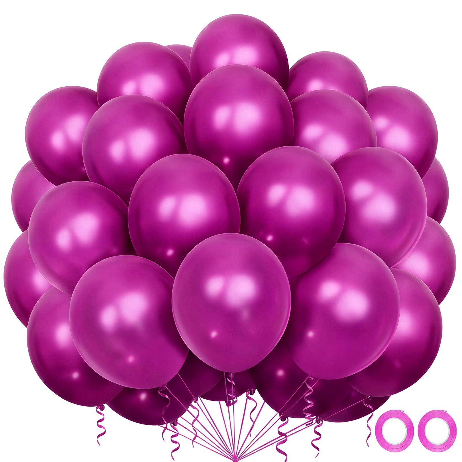 JasGood Luftballons Geburtstags 60 Stück Helium Ballons für Geburtstagsdeko Hochzeit Taufe Abschluss Party Deko Babyparty Jugendweihe Verlobung,12Zoll