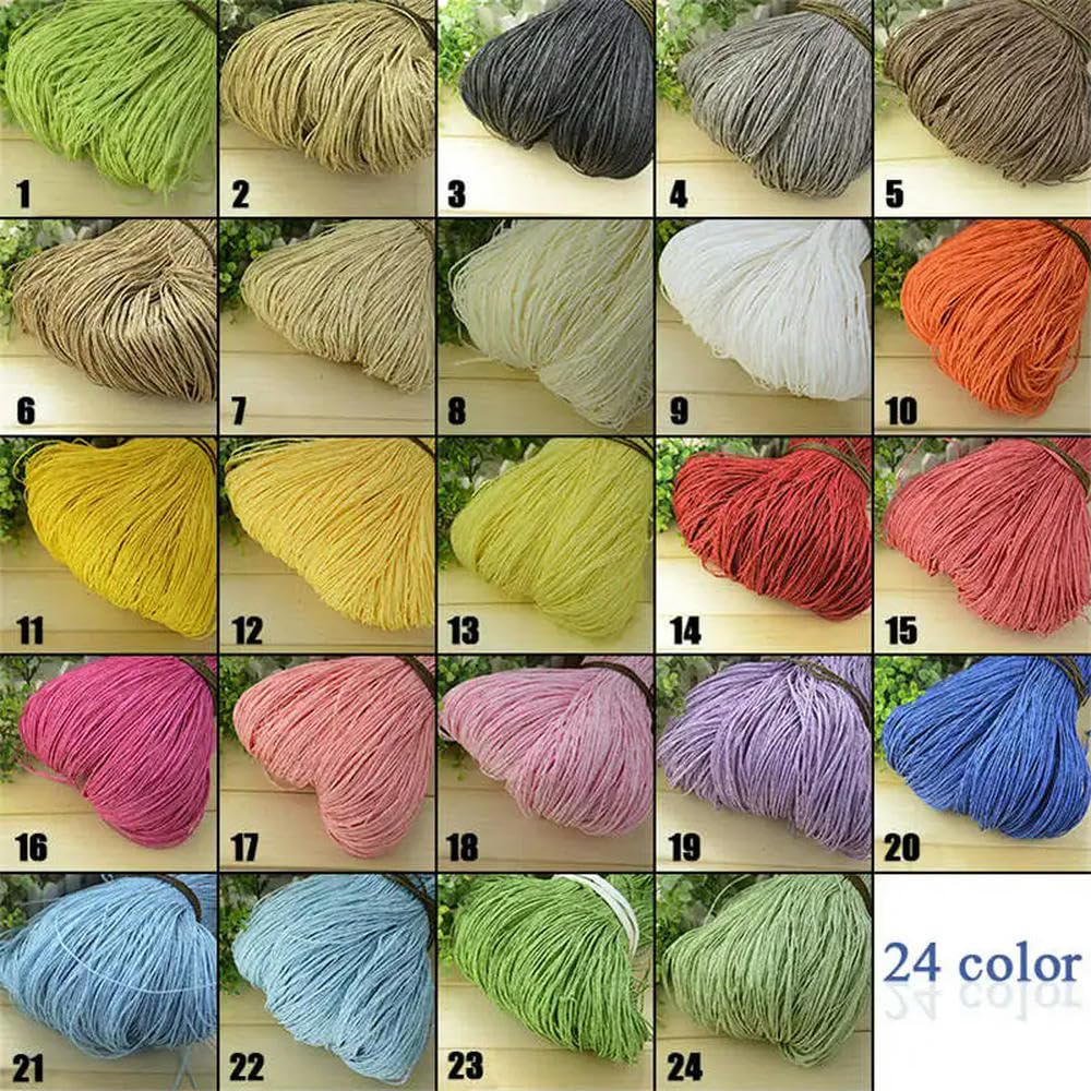 500 g Hilo de Rafia, Hilo de Paja de Rafia, Hilo para Tejer a Crochet, Hilo para Tejer a Crochet, Hilo para Tejer a Crochet, Hilo para Tejer a Mano.