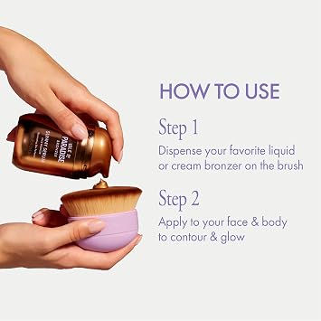 Isle of Paradise - Shape and Glow Big Blending Brush Kabuki Brush for Self-Tanner Face & Body Vegan Fibers Streak-free Finish Easy Contouring & Application
