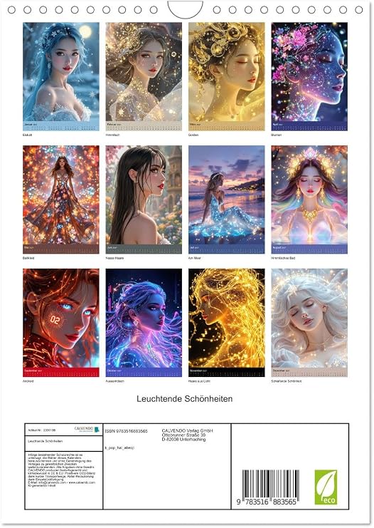 Calendar 2027 Glowing Beauties