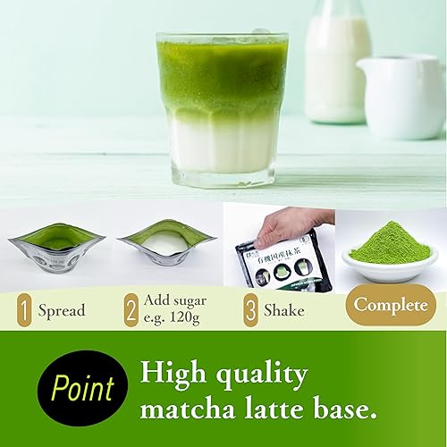 Miniatura 5 de YAMAEI, Matcha en polvo, grado ceremonial, 1.06 oz, té verde japonés, primera cosecha, uso para beber, café con leche