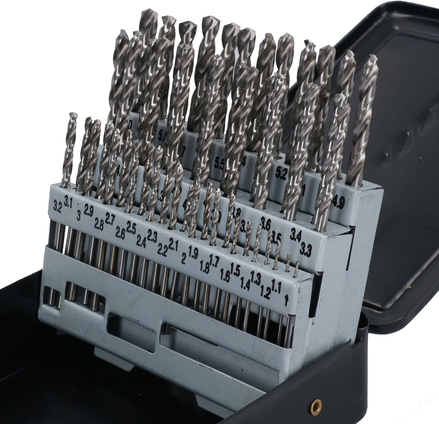 Metric HSS G Drill Bit Set Split Point Drills in 0.1mm Increments 1mm – 6mm 51pc