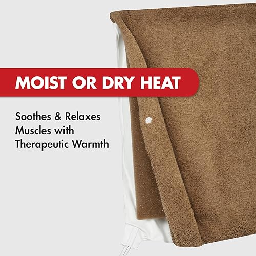 Miniatura 8 de Veridian Healthcare TheraCare Deluxe XL Almohadilla térmica húmeda o seca, marrón, universal (24-510)