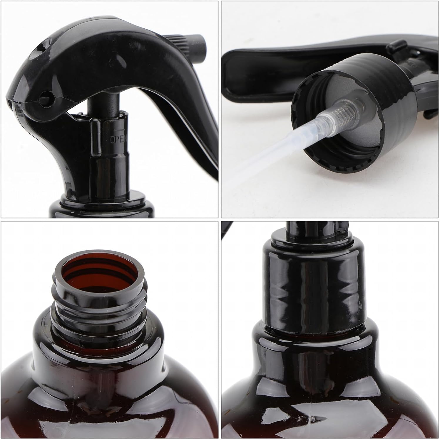 Healifty Spray Bottle Trigger Amber 500ml PET, Sprayer Refillable image 3