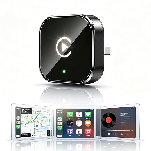 Wireless CarPlay Adapter,Supports iPhone & Android Phones