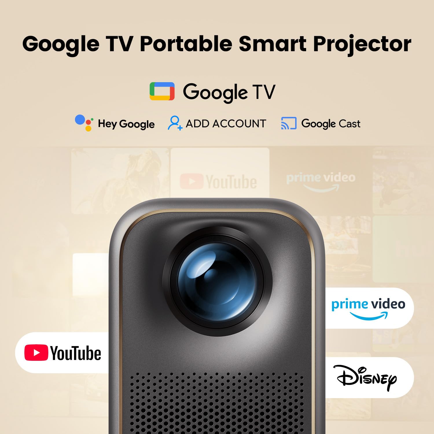 Formovie Xming Page Two Beamer mit Google TV, 1080P, 4K unterstützt, WLAN, Bluetooth, Dolby Audio, MEMC, Global Dimming, Heimkino, Outdoor