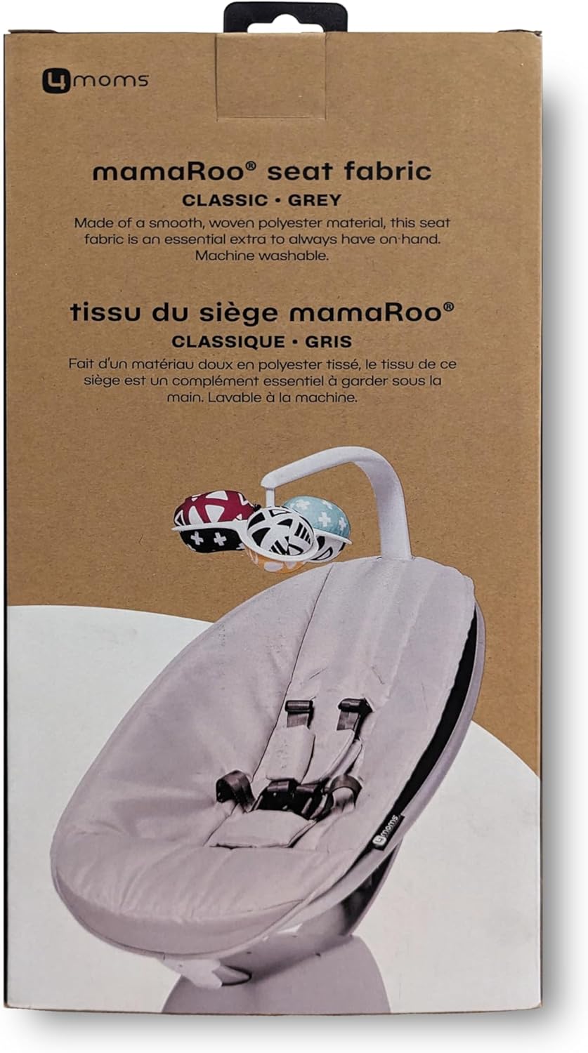 4moms Extra Seat Fabric, MamaRoo Baby Swing, Compatible with Model 1046, Model 1046, Grey Classic