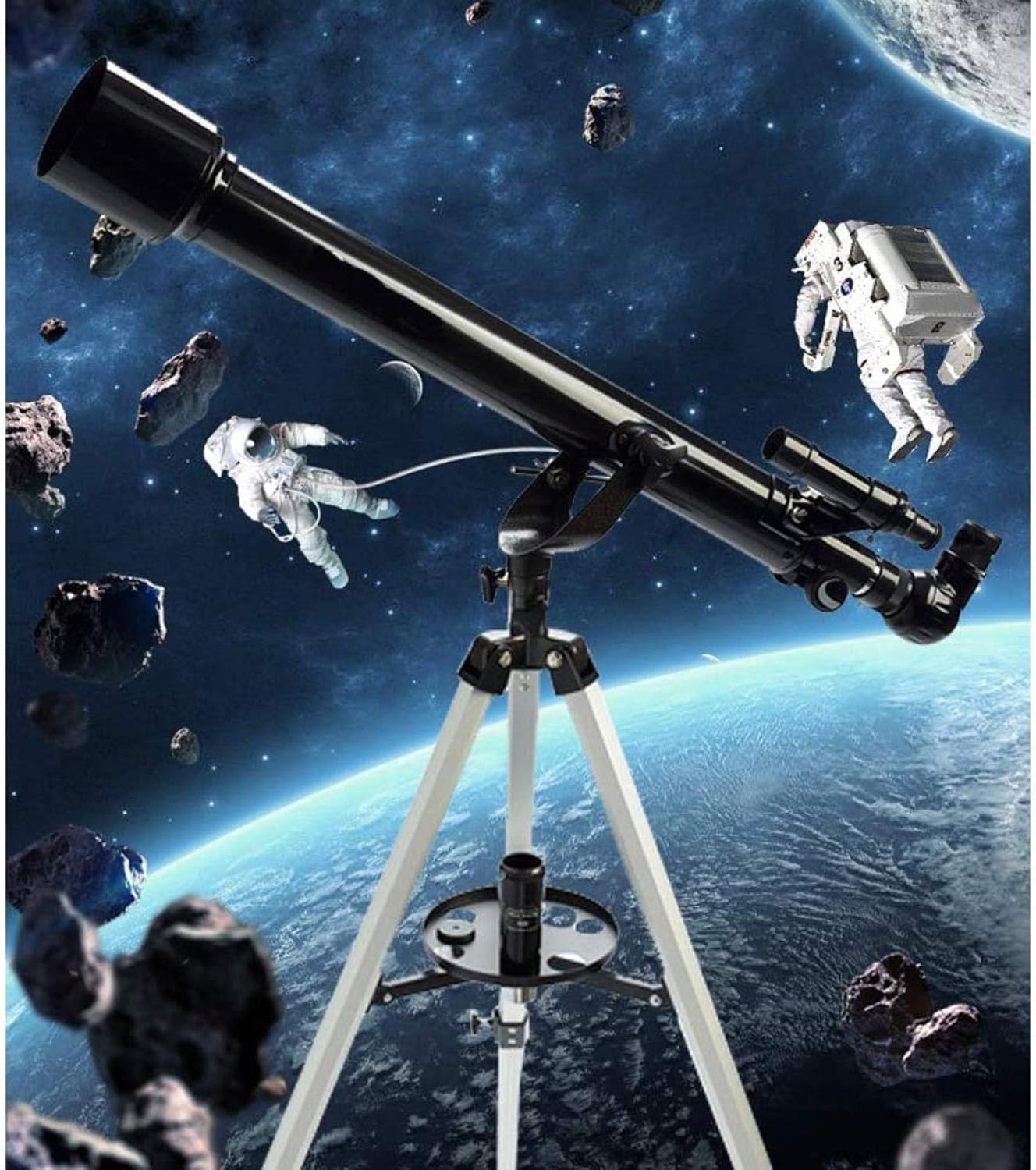 AZ Refractor with an Tripod 2 Eyepieces Astronomical Telescope Kids Adults Beginners for Astrophotography and Visual Astronomy,for Indoor/Outdoor